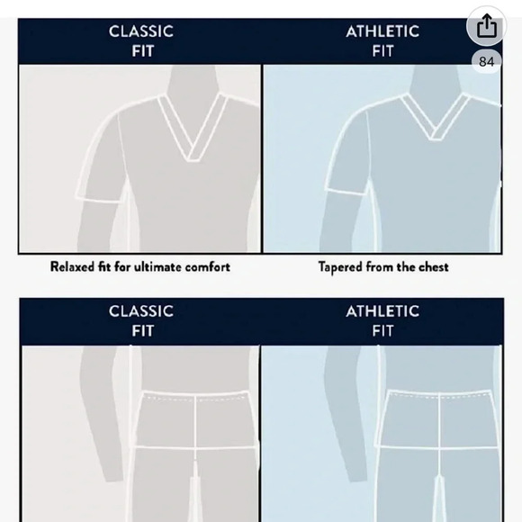 Cherokee Men's Polo Scrub Top, Modern Sporty V-Neck with Breathable Mesh Fabric - Picture 4 of 8